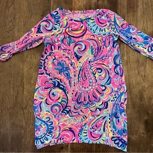 Lilly Pulitzer Girls Psychedelic Sunshine Dress Size Large 8-10
